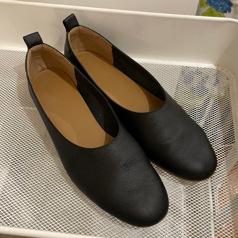 Black Everlane Italian Leather Day Glove Flats 8.5